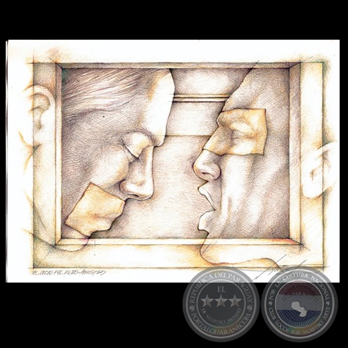 EL NECIO Y EL NUDO - AMISTAD - Dibujo de GABRIEL BRIZUELA SANTOMÉ